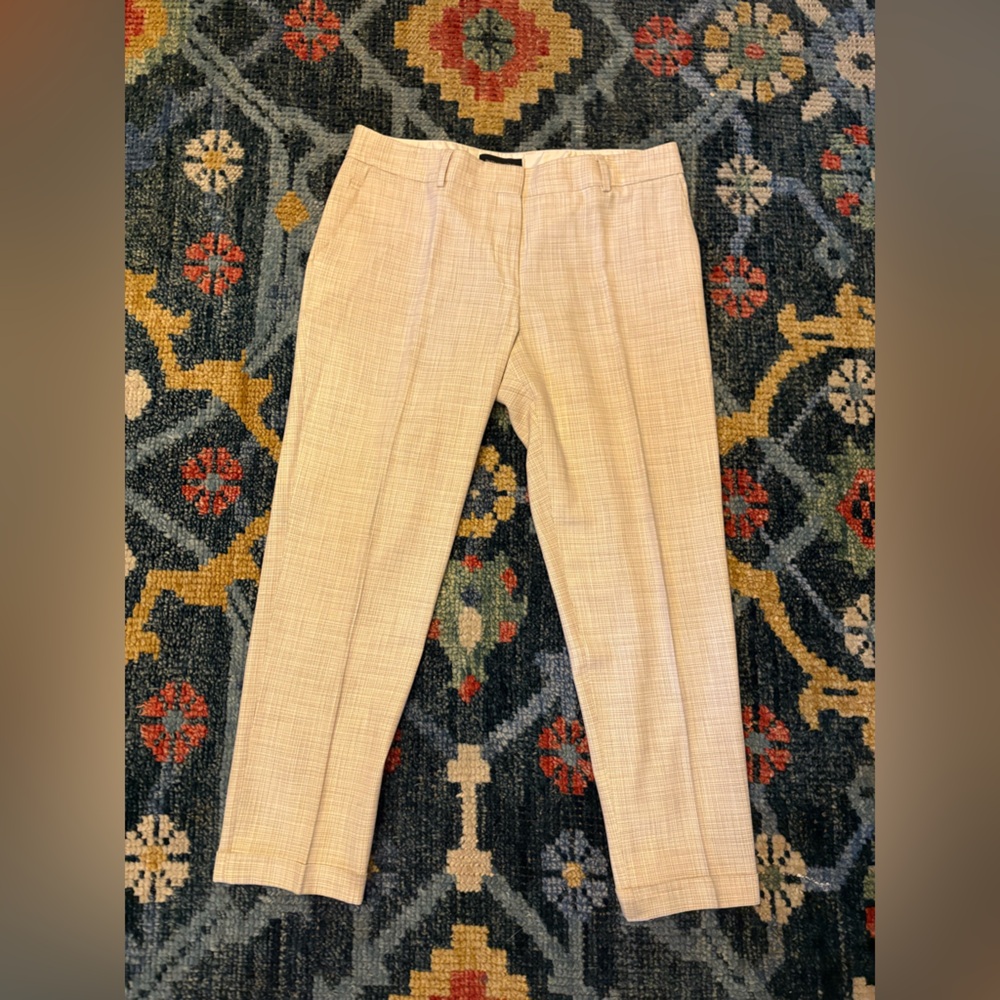 Piazza Sempione Light Tan Checkered Trousers
